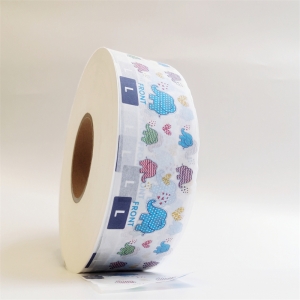 Cartoon printing wet strength paper for baby pull ups frontal tape
